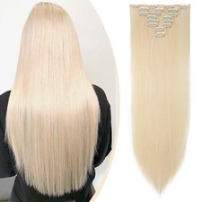 - Extension a Clip Cheveux Naturel Clip in Hair Extensions Tête Pleine 8 Band...