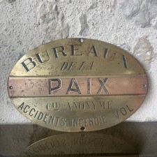 Plaque bombée ancienne de