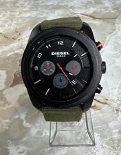 Diesel Men's Watch 10 bar DZ-4189 Only The Brave Green/Black Band NEW BATTERY