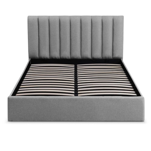 Lit coffre design tissu - lit, en