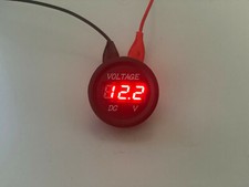 12V-24V Voiture Moto LED Affichage Numérique Voltmètre Étanche Mètre Rouge GB