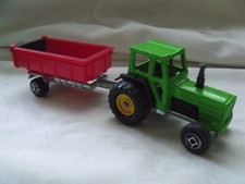 ref A 1 - 1/65 - MAJORETTE - TRACTOR ref 208 and tilt trailer ref 316