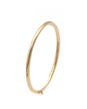 Bracelet jonc ovale en or