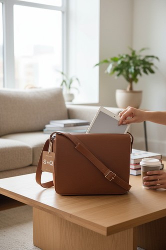 Sac bandoulière cognac - cognac, femme
