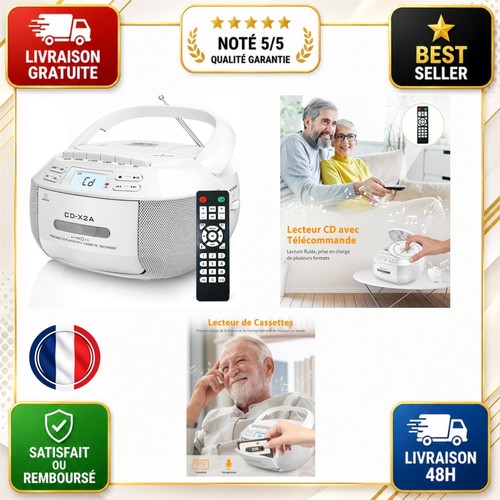 Lecteur boombox bluetooth - lecteur,