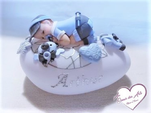 Galet lumineux bébé fimo