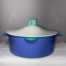 Tupperware 7” Mini MICRO STEAMER Round Microwave Cooker 3 piece 3220 3221 3222 A