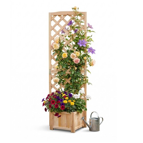 Jardinière bois bac jardin - jardinière,