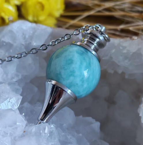 Pendule amazonite naturelle - pendule,