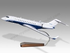 Bombardier Global 6000 Desk Wood Airplane New Model Large Scale 1/72