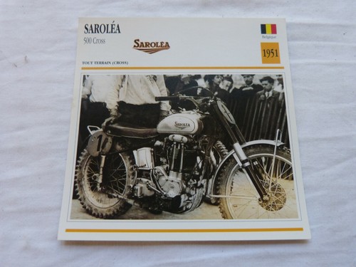 Fiche photo moto sarolea 500 - fiche, :