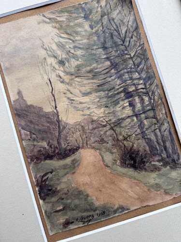 Guers aquarelle paysage - guers,
