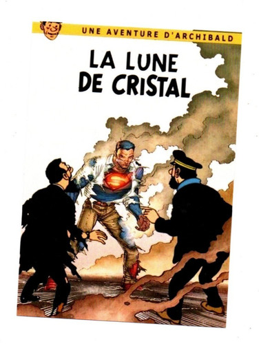 Carte postale tintin pastiche - postale,