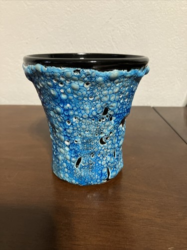 Ancien vase bleu céramique - ancien,