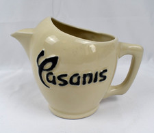 ADVERTISING PITCHER FAIENCE PASTIS CASANIS ANISE ST UZE FRANCE 1940 RIGHT SPOUT
