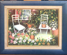 scène de Jardin Huile sur