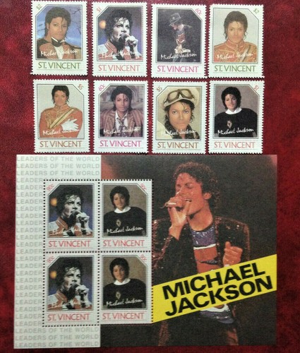 Michael jackson stamps 1 - 8, &