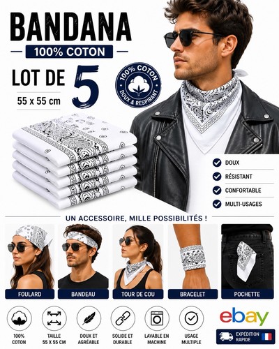 Pack lot bandana foulard - lot,