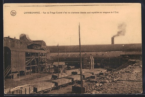 Cpa charleroi charabonnage - cpa, charleroi,