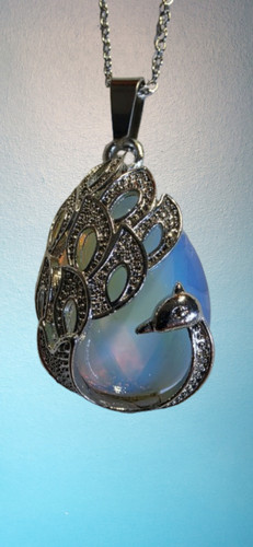 Pendentif paon opale - paon, des