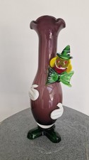 Vase clown en verre soufflé a