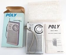 POSTE RADIO MF/GO POLY ANCIEN TRANSISTOR BOÎTE ET NOTICE  COLLECTION  FONCTIONNE