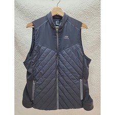 Decathlon Kalenji Womens Vest Zipper Black Size Large 20x25 Runners Vest