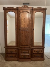 Armoire-oak W/two Beveled