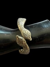 Bracelet Vintage Extensible Unisexe Double Serpent Signé S Collection