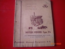 CATALOGUE PIECES MOTEUR PERKINS P6 / MF - MASSEY HARRIS