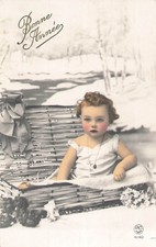 CP BONNE ANNEE BEBE PETITE