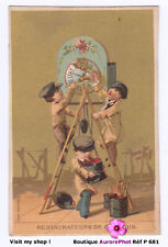 COUCOU, PENDULE, HORLOGE, RESTAURATEURS DE COUCOUS, CHROMO -P681