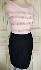 PAPRIKA ROBE TRENDY VOLANT NUDE JUPE T 36/38