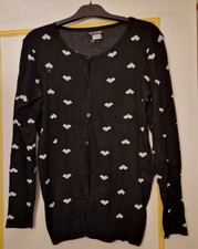 Ravissant gilet marque Balsamik noir motif coeurs blancs T.38/40