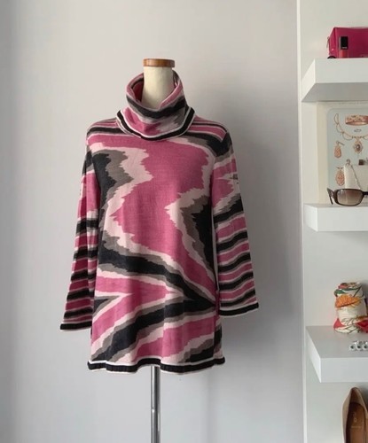 Missoni wool turtleneck poncho - wool,