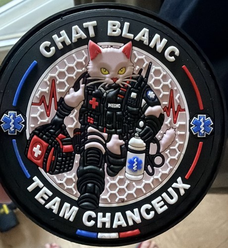 écusson chat blanc - chat,