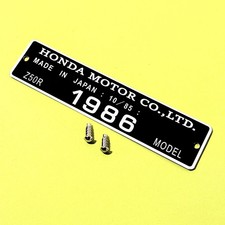 Plaque d'identification Honda