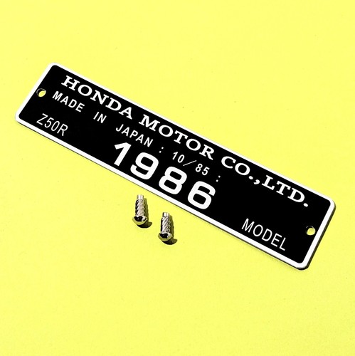 Plaque identification honda - d'identification,