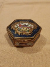 Chelsea Bird Porcelaine Anglaise XVlll Siècle , Pilulier Ancien 