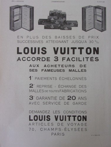 Publicite malles louis - malles,