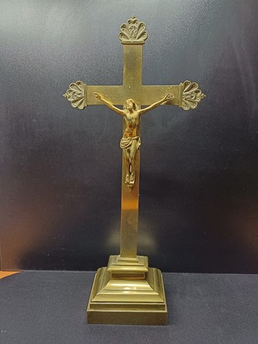 Ancien crucifix autel en - ancien,