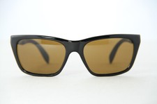 Vintage Vuarnet 006 Large Black Sunglasses PX2000 Brown lens