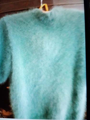 Superbe pull angora vert - ,