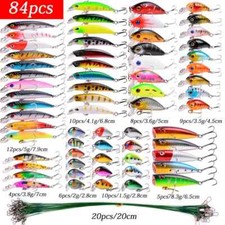 Kits De Leurres De Pêche Mixtes Crankbait Minnow Popper Leurre Appâts De Basse W