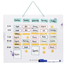 Tableau Planning Magnétique Effaçable avec Marqueur Étiquettes et Étoiles