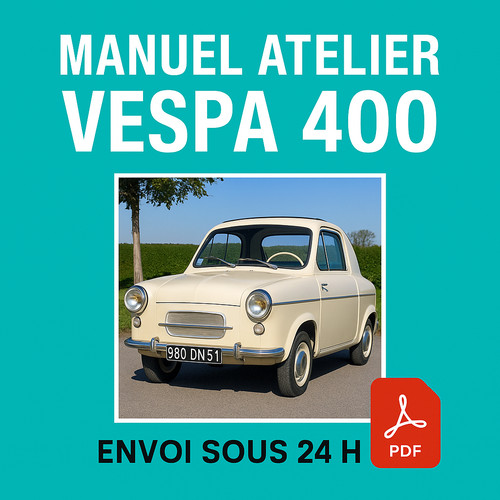 Manuel atelier vespa 400 1957 - manuel,