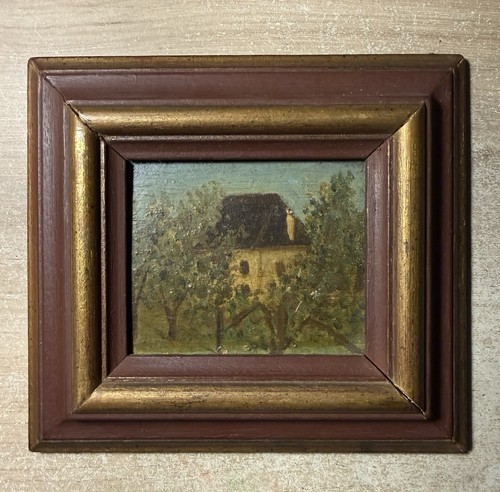 Tableau miniature huile sur - tableau,