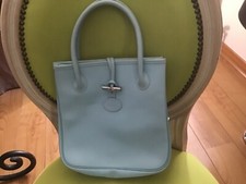 Sac à main Longchamp roseau bleu ciel 