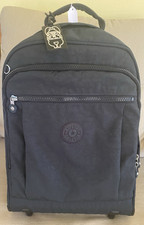 Kipling Large Rolling Backpack Retractable Handle Black
