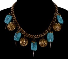 EARLY MIRIAM HASKELL PATE DE VERRE GLASS NECKLACE C.1930